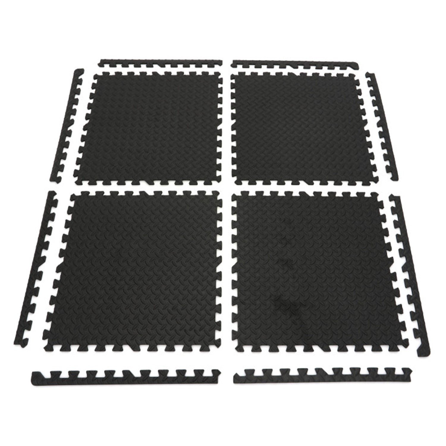 Padlóvédő puzzle habszivacs szőnyeg fekete 4 db 61x61cm HBM MACHINES