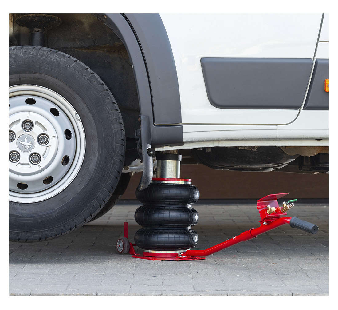 Pneumatikus légpárnás emelő 3.5T adapterrel 15-48cm