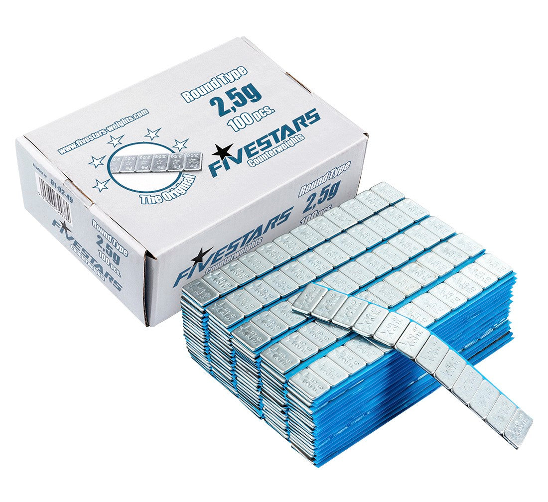 ÖNTAPADÓ CENTÍROZÓ KERÉKSÚLY 2,5 GRAMM - 100 SÁV - 12 DB / SÁV 3KG