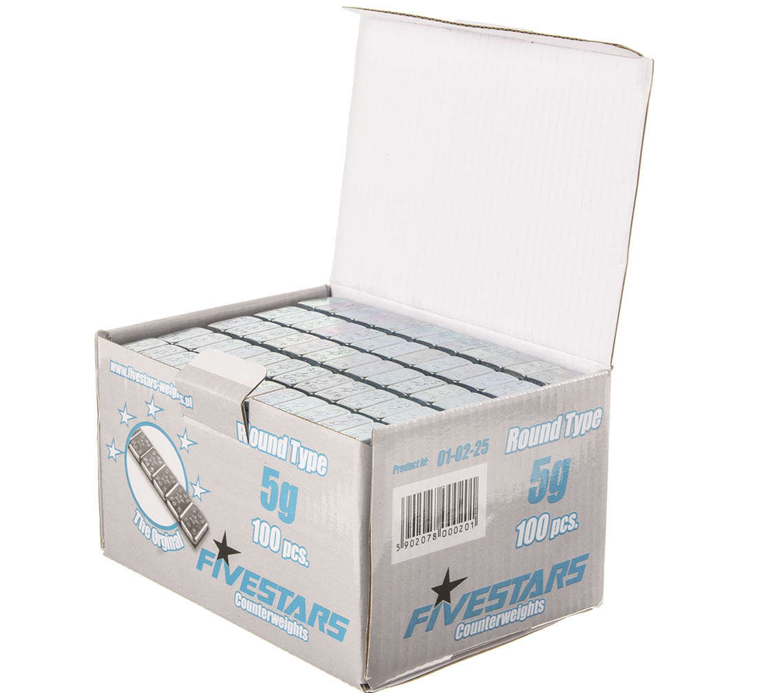 ÖNTAPADÓ CENTÍROZÓ KERÉKSÚLY KÉSZLET 5 GR 400 SZALAG 12 DB/SZALAG 25 KG FIVESTARS