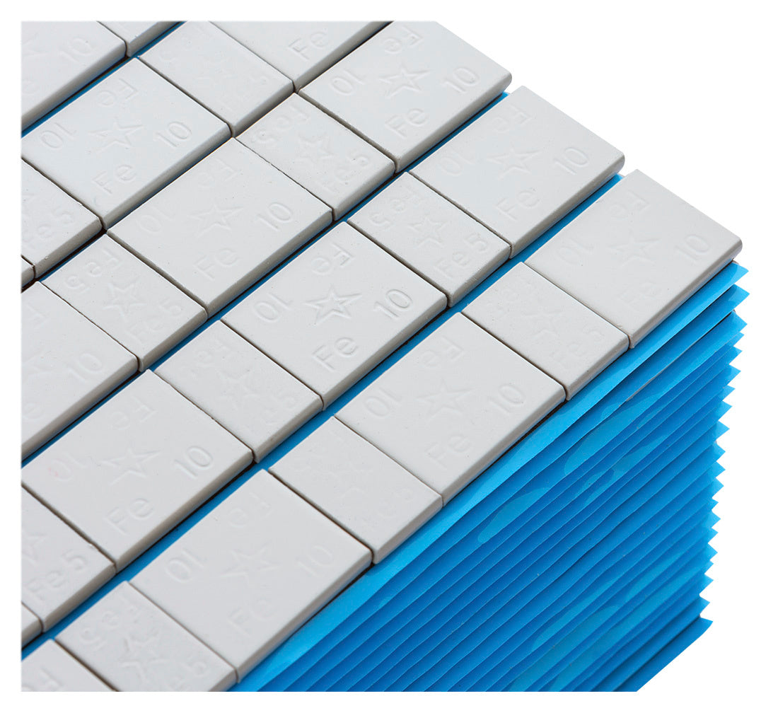 ÖNTAPADÓ CENTÍROZÓ KERÉKSÚLY KÉSZLET GUMIABRONCSOKHOZ 5/10 G 100 SÁV 8 DB/SÁV MATT SZÜRKE