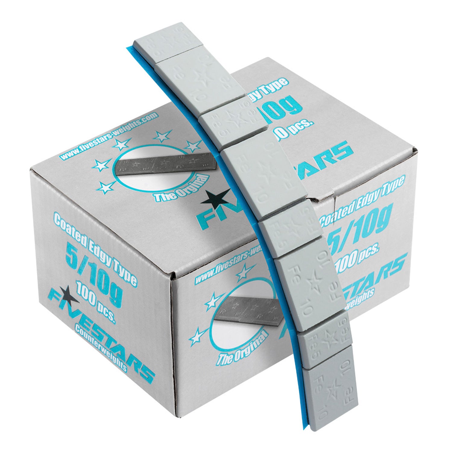 ÖNTAPADÓ CENTÍROZÓ KERÉKSÚLY KÉSZLET GUMIABRONCSOKHOZ 5/10 G 100 SÁV 8 DB/SÁV MATT SZÜRKE