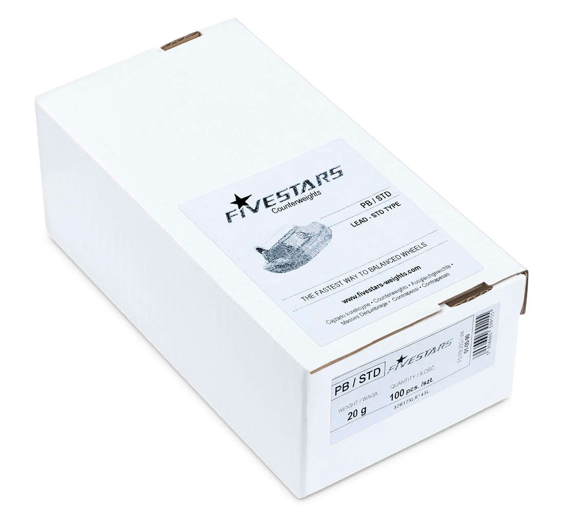 ÓLOM CENTÍROZÓ KERÉKSÚLY KÉSZLET ACÉL FELNIKHEZ 20 G 100 DB