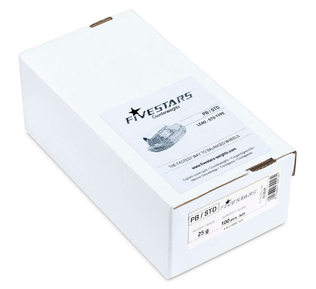 ÓLOM CENTÍROZÓ KERÉKSÚLY KÉSZLET ACÉL FELNIKHEZ 25 G 100 DB