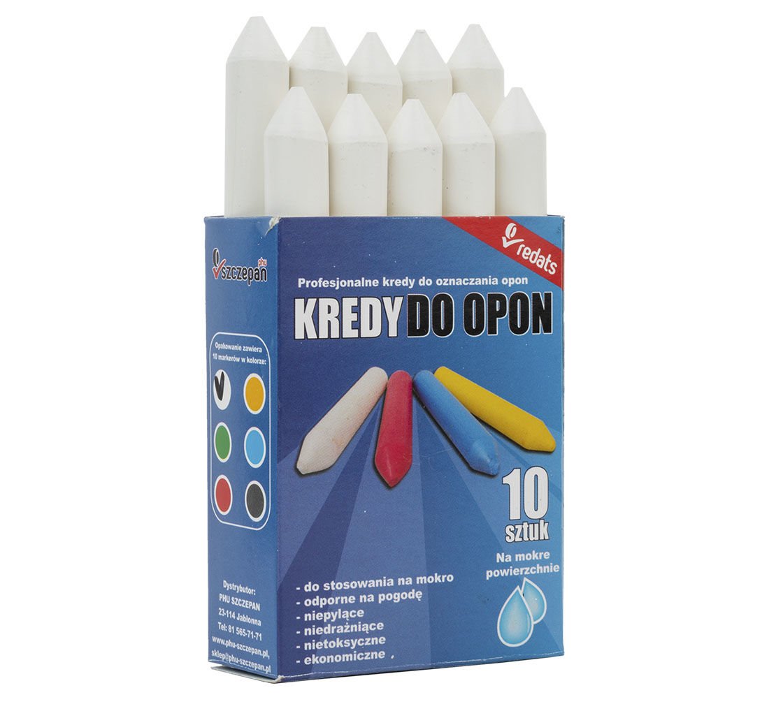 PRÉMIUM GUMIJELÖLŐ KRÉTA KÉSZLET 10 DB FEHÉR