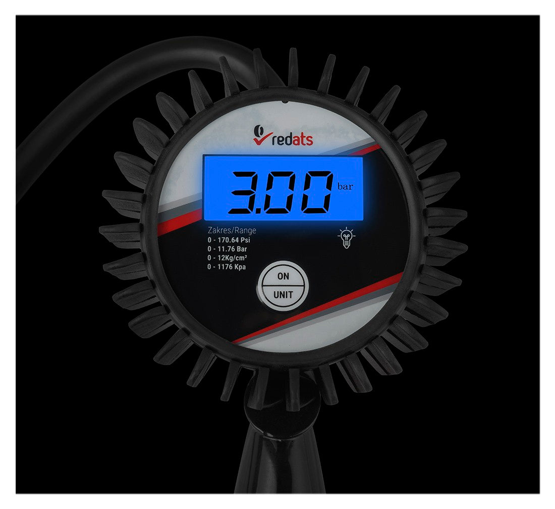 KERÉKFÚVÓ PISZTOLY MANOMÉTERREL REDATS