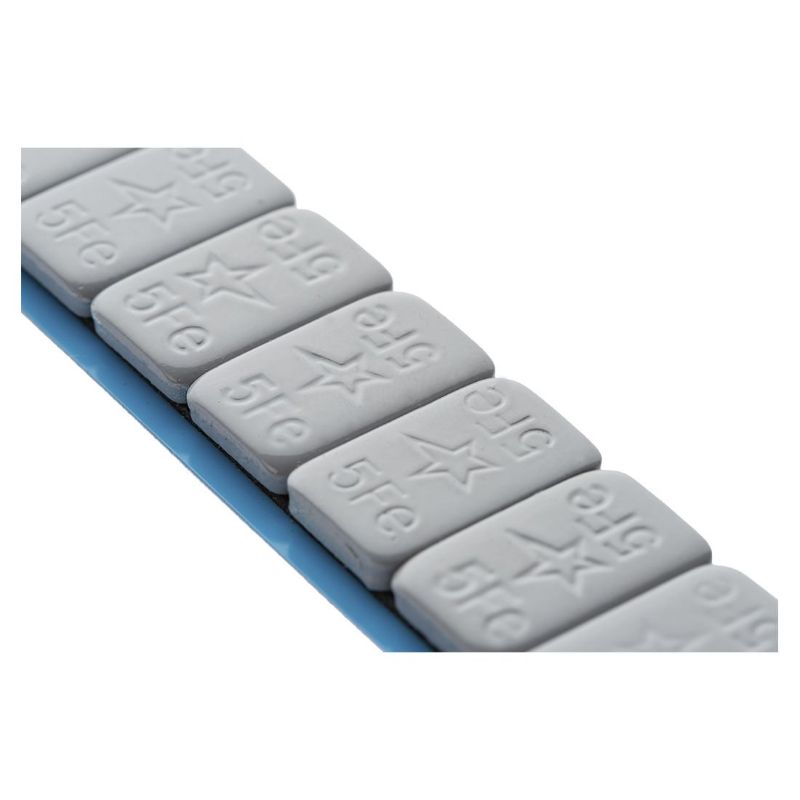 ÖNTAPADÓ CENTÍROZÓ KERÉKSÚLY KÉSZLET GUMIABRONCSOKHOZ ACÉL SZÜRKE 5 G 400 SÁV 12 DB/SÁV (25 KG)