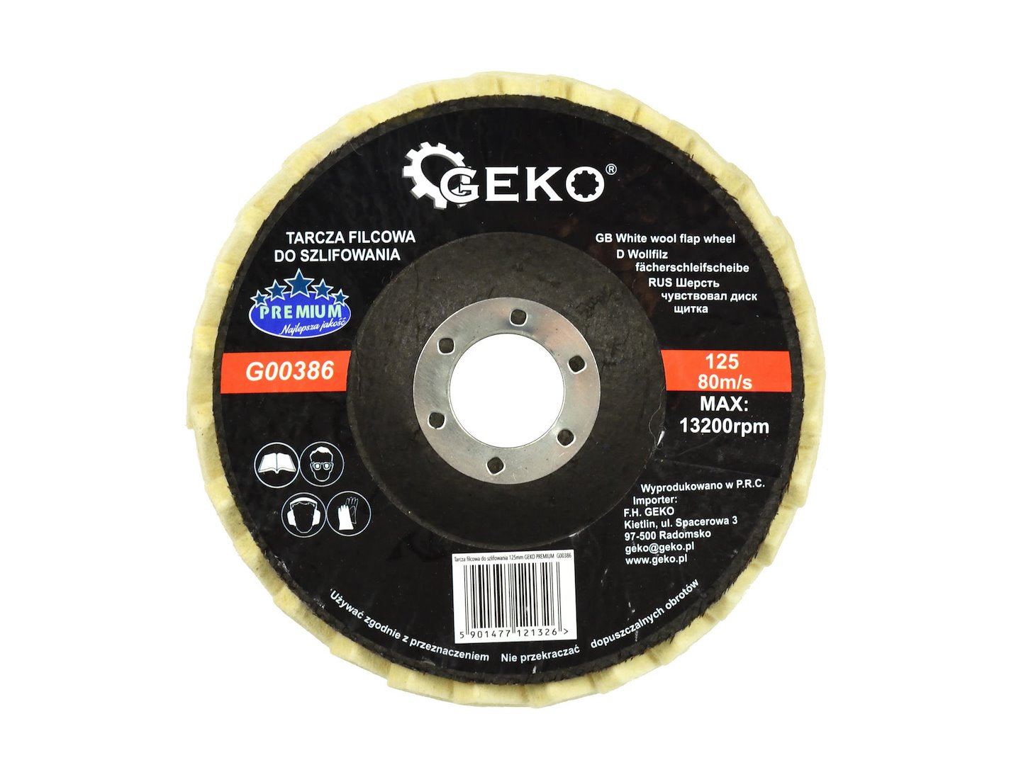 Prémium filc lamellás csiszolótárcsa 125 mm GEKO