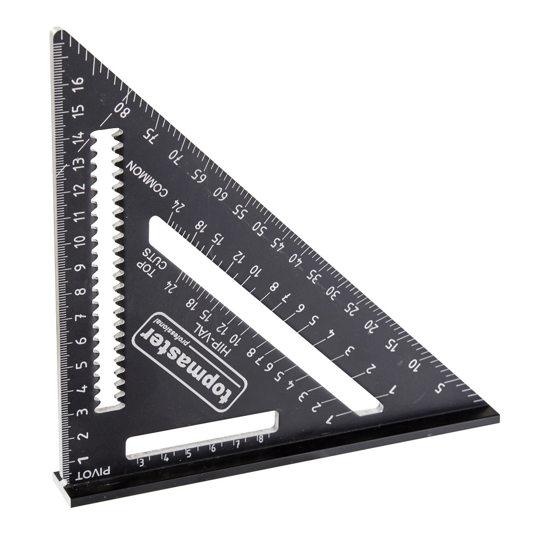 Professzionális derékszögű vonalzó 7" 178mm TOPMASTER