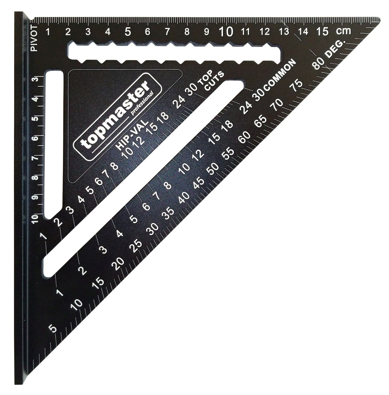 Professzionális derékszögű vonalzó 7" 178mm TOPMASTER