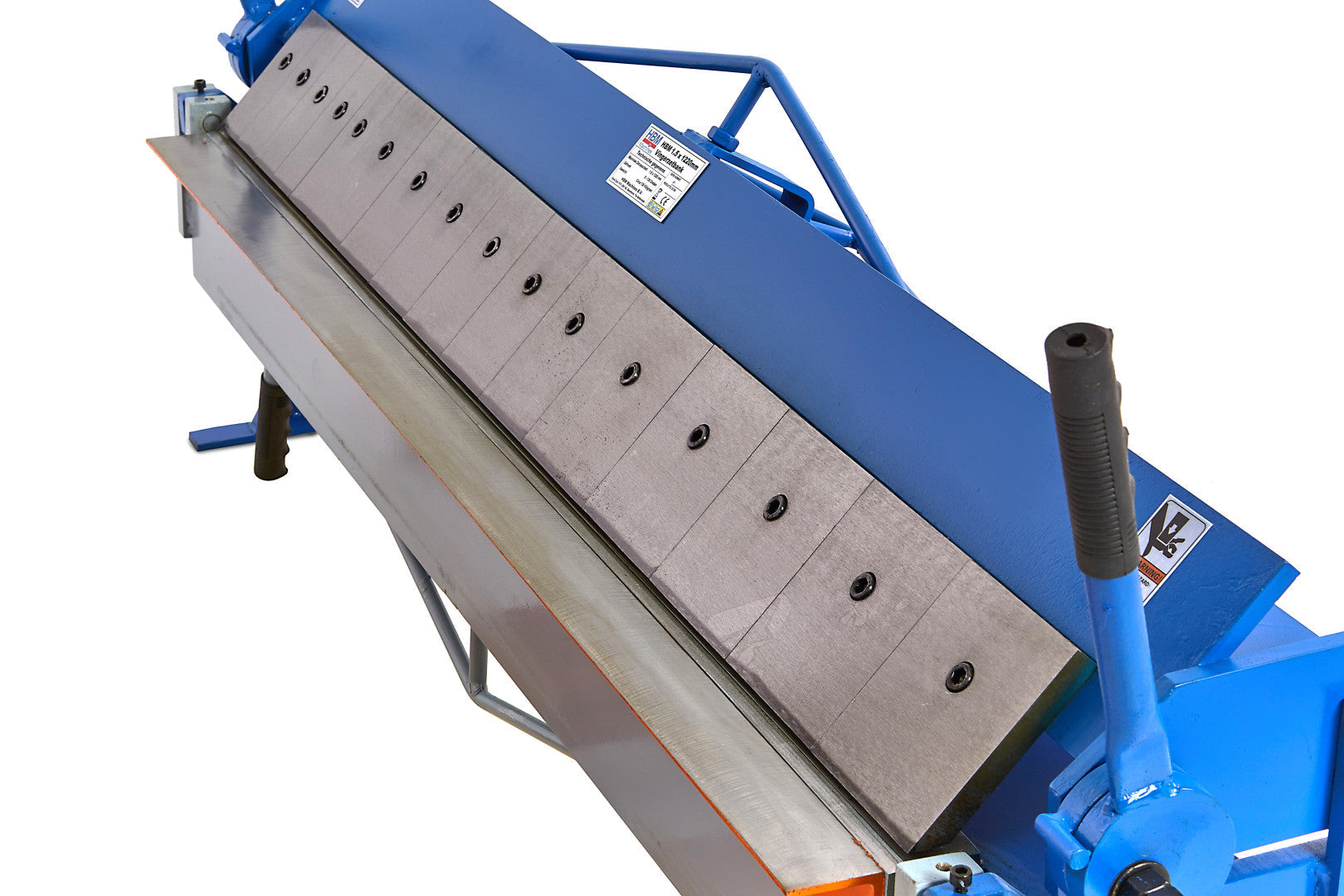 Professzionális kézi lemezhajlító szemgmentált pengével 1220 mm vASTAgság 1.5 mm HBM MACHINES hollandia