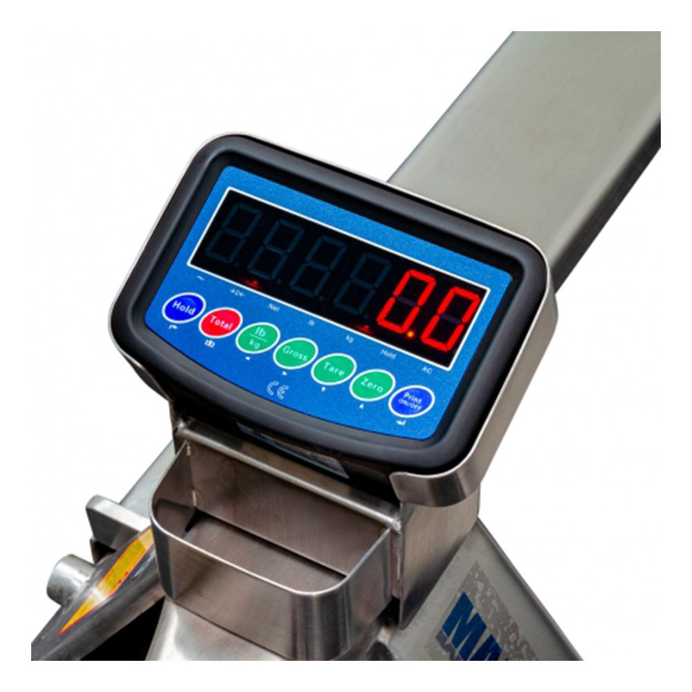 GALVANIZÁLT ACÉL KÉZI VILLÁSTARGONCA MÉRLEGGEL 2500KG 115CM