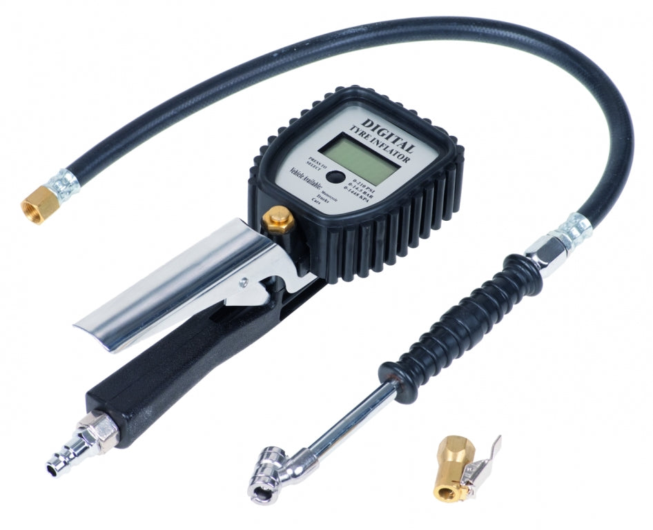 KERÉKFÚJÓ PISZTOLY DIGITÁLIS NYOMÁSMÉRŐVEL