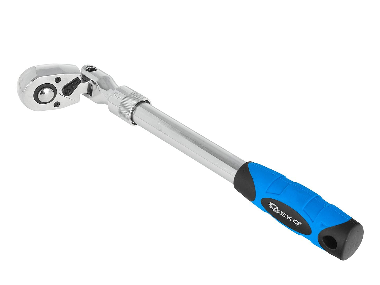 Racsnis hajtókar 1/2" teleszkópos nyéllel 370-510 mm és csuklós fejjel