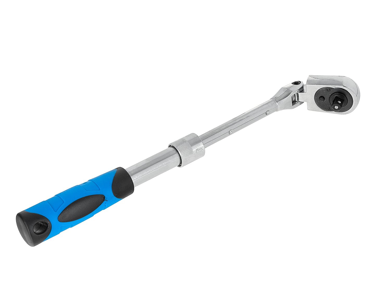 Racsnis hajtókar 1/4" teleszkópos nyéllel 210-278 mm és csuklós fejjel