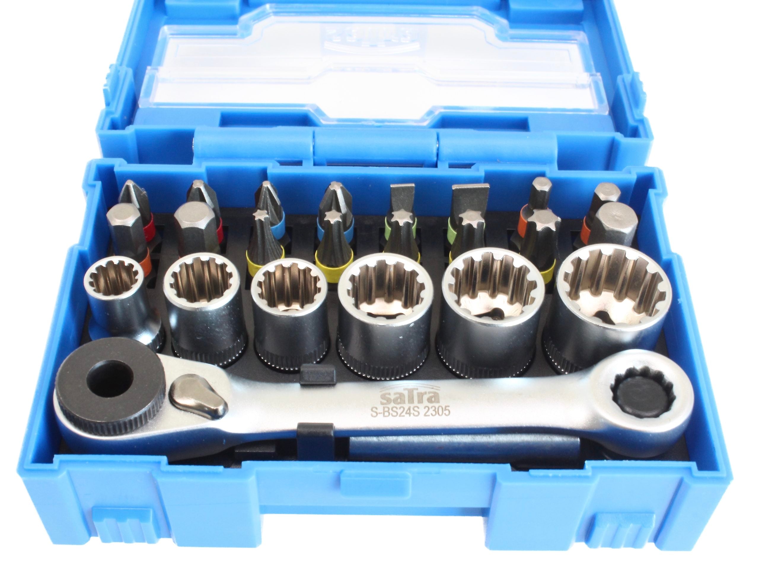 Racsnis készlet VARIO plus dugókulcs és bit 24 db 1/4"