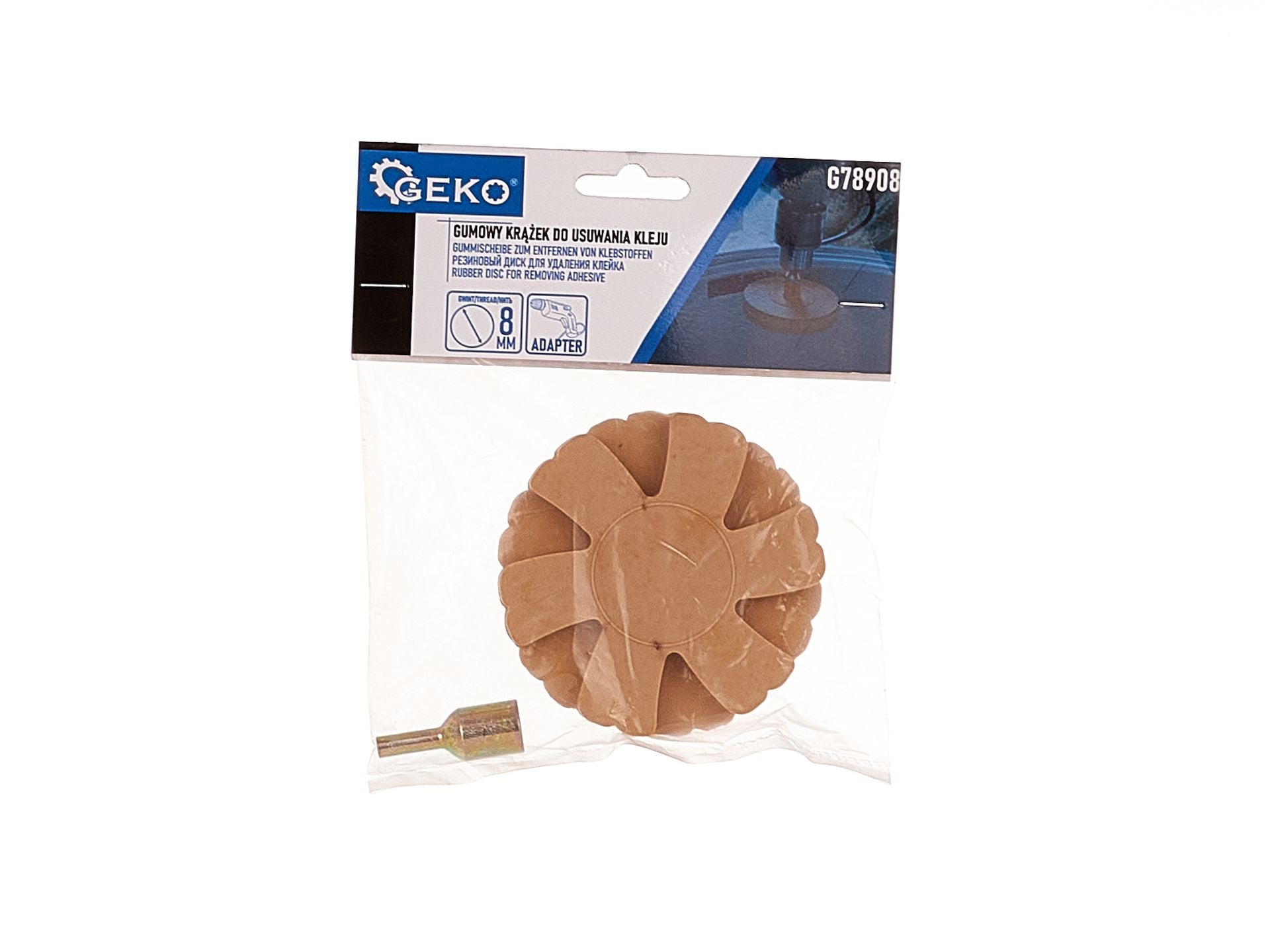 Ragasztó és szennyeződés eltávolító gumi korong 90mm GEKO