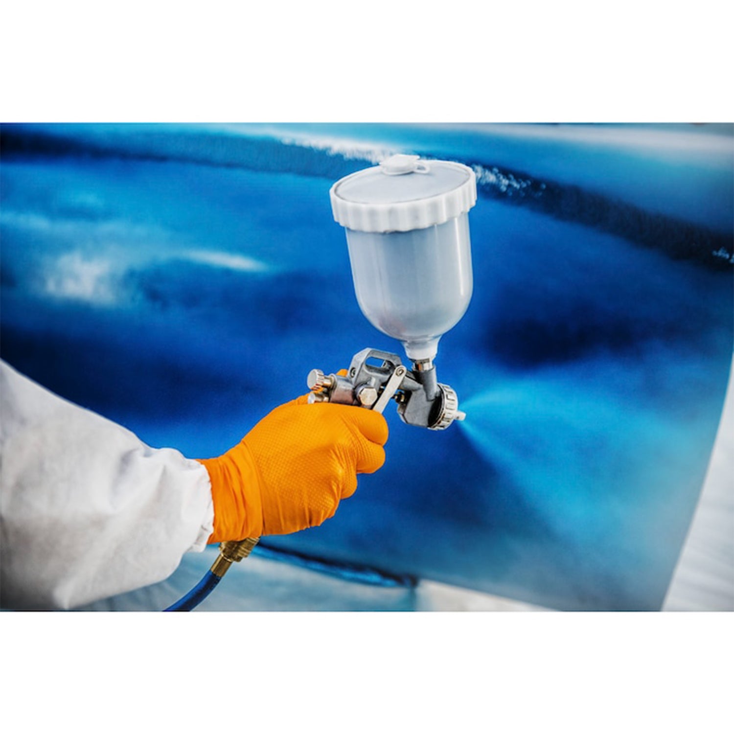 NITRIL KESZTYŰ PREMIUM MERCATOR ONE BY ONE NARANCSSÁRGA M MÉRET 100 DB