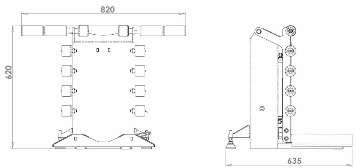 KERÉKEMELŐ KERÉKKIEGYENSÚLYOZÓ ÉS GUMISZERELŐ GÉPHEZ, EMELŐKÉPESSÉG 70 KG