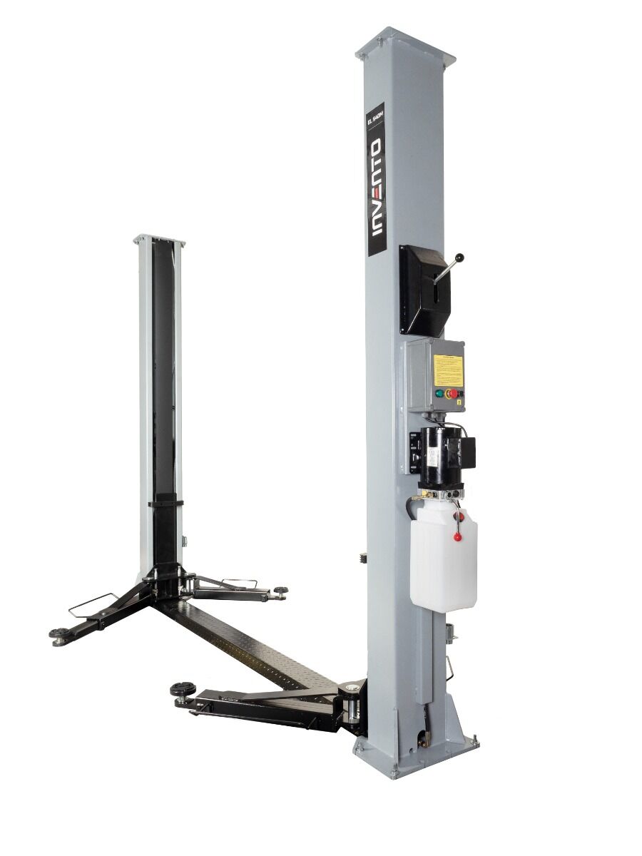 KÉTOSZLOPOS - CSÁPOS EMELŐ KÉZI ZÁRKIOLDÁSSAL 4 T 230 V INVENTO EL S40M + INGYEN OLAJ