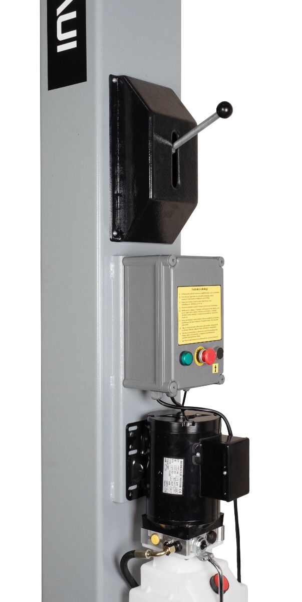 KÉTOSZLOPOS - CSÁPOS EMELŐ KÉZI ZÁRKIOLDÁSSAL 4 T 230 V INVENTO EL S40M + INGYEN OLAJ