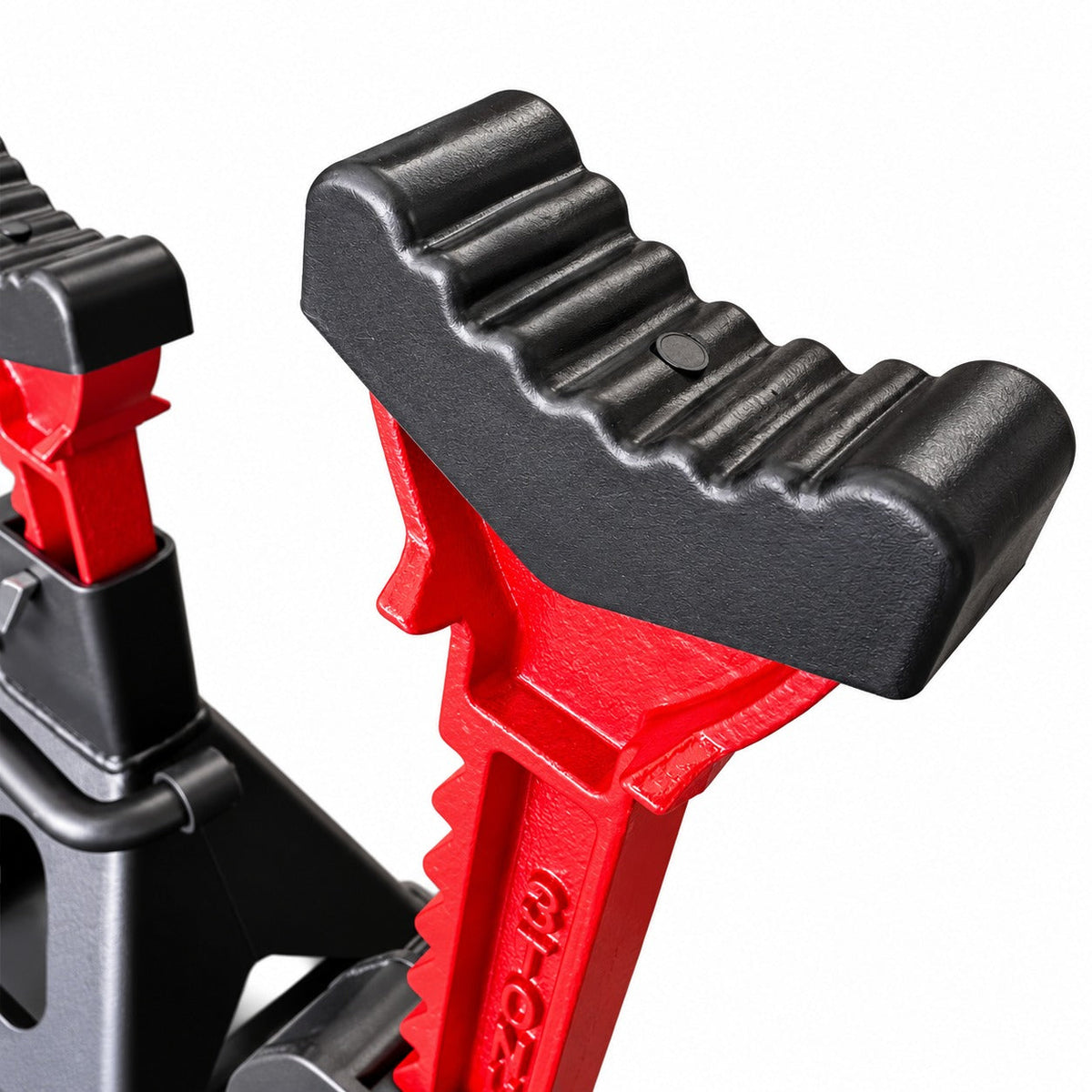 Tartóbak készlet 2 db 3 t 29.5-43 cm dupla biztosítóval és autóküszöb védő gumi tamponnal GEBO TOOLS