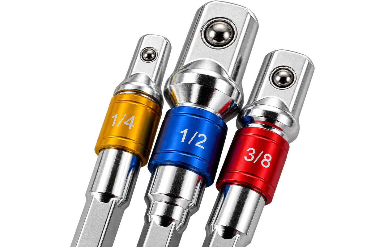 Bit adapter készlet hexagonális 3Db 1/4 3/8 1/2