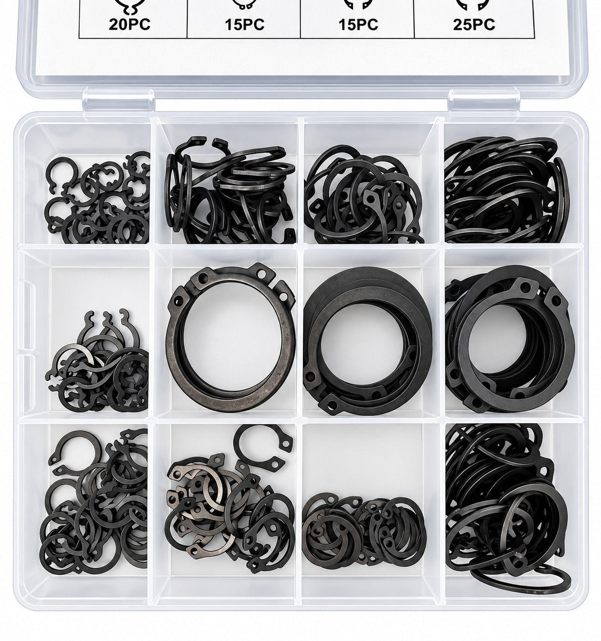 Külső SEEGER biztosíték készlet 300 db GEBO TOOLS