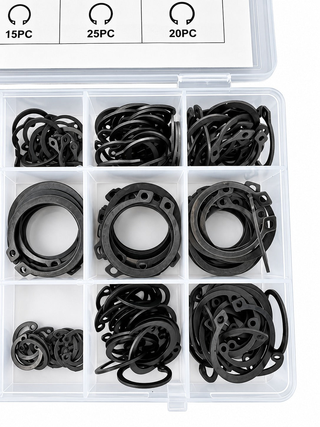Külső SEEGER biztosíték készlet 300 db GEBO TOOLS