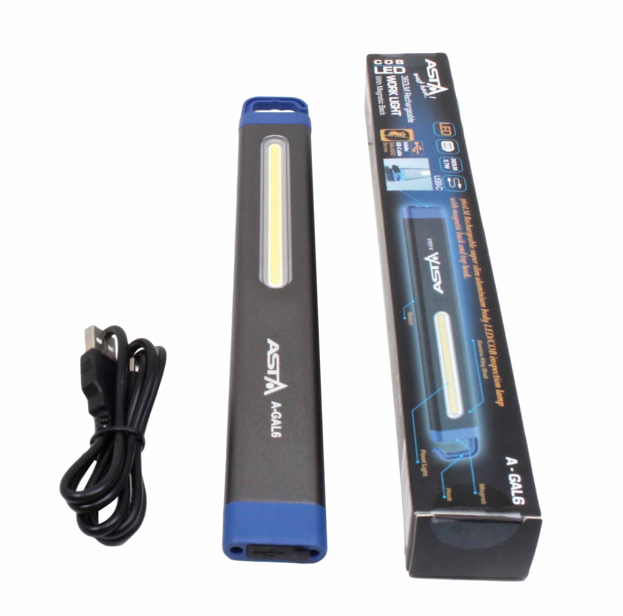 Slim cob LED lámpa 360 lumen akkumulátorral