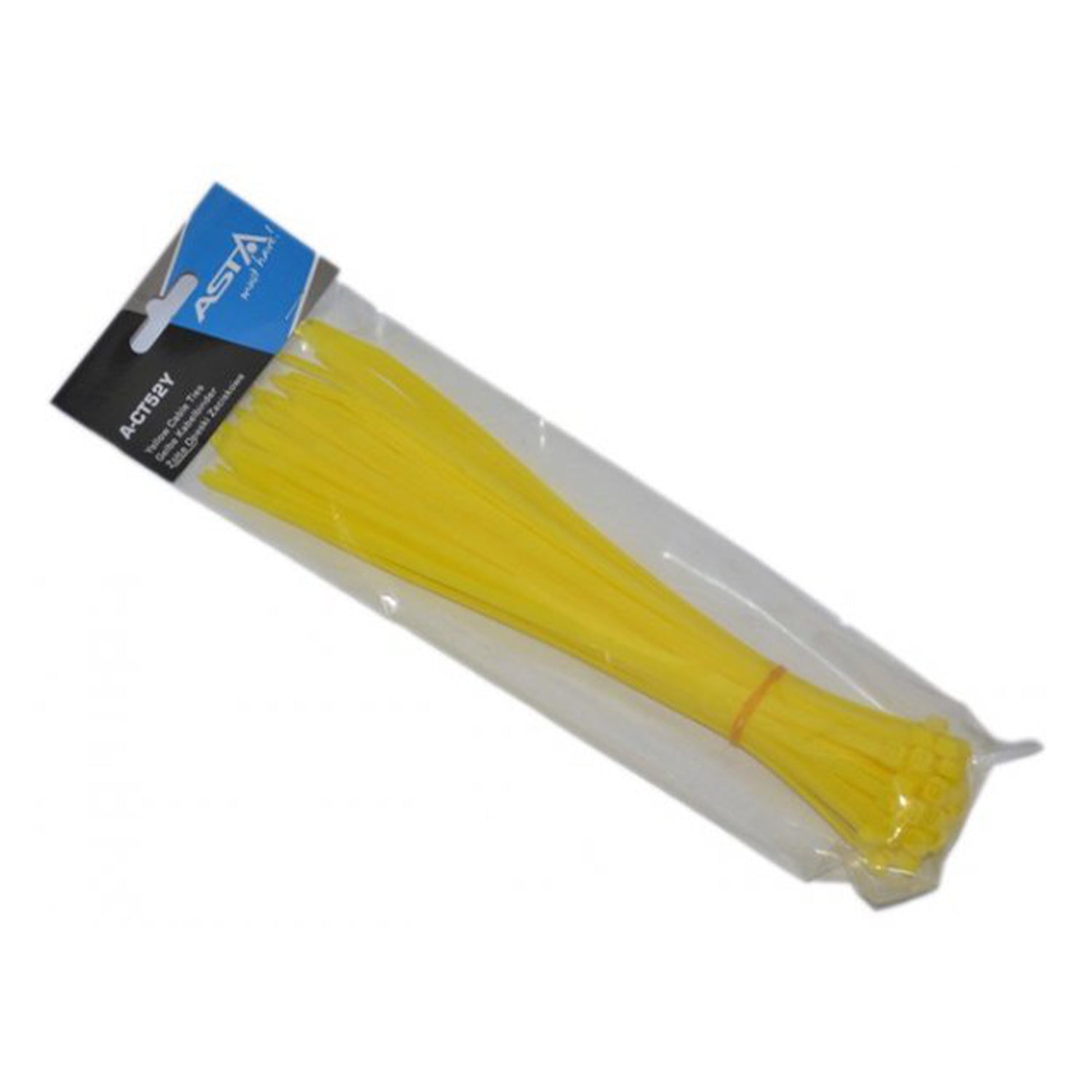 Sárga műanyag gyorskötöző készlet 50 db 5x250mm