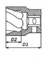 Sérült csavar eltávolító dugókulcs 3/8" x 10 mm