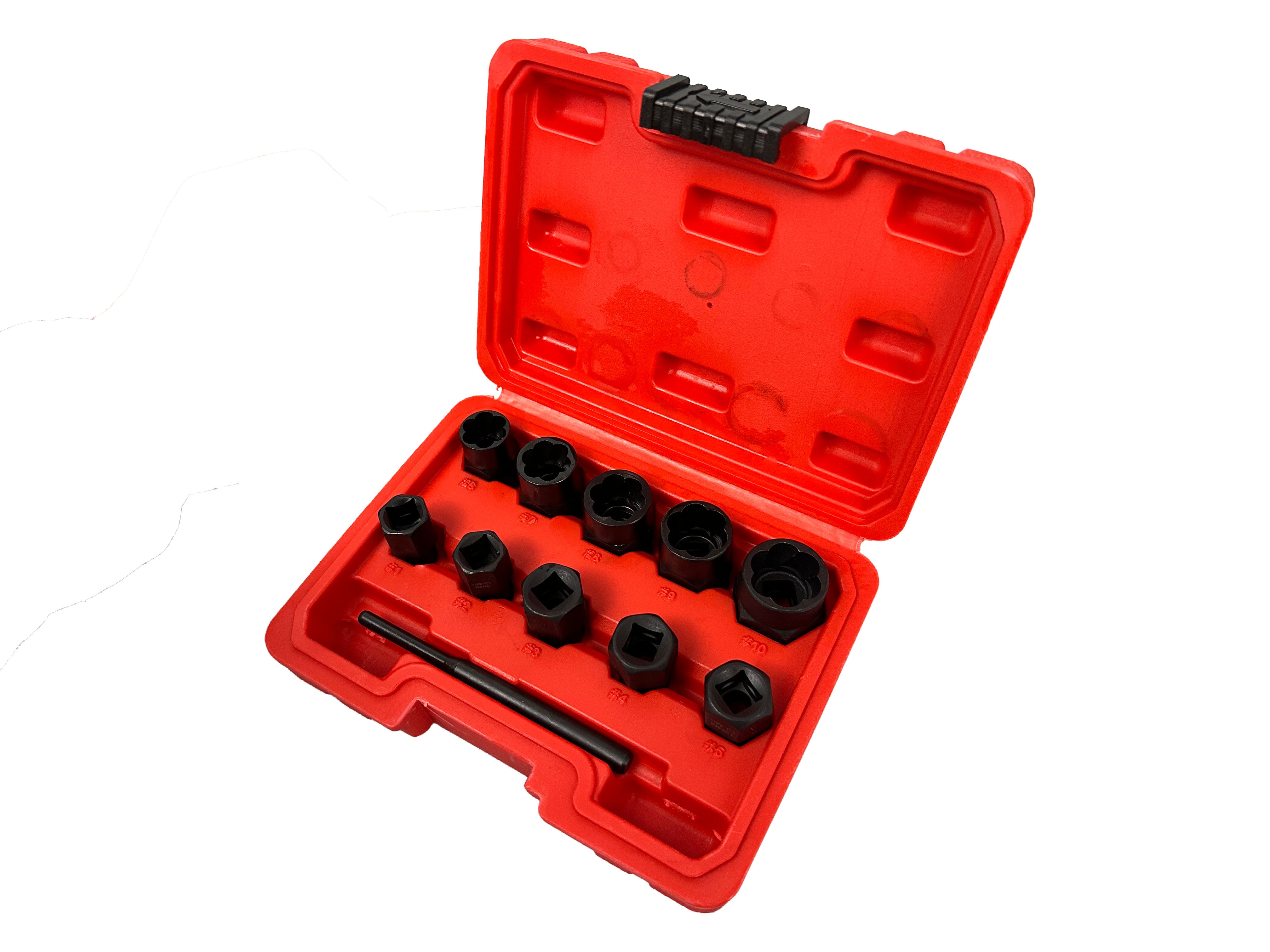 Sérült csavar eltávolító dugókulcs készlet 9-19 mm 11 db GEBO TOOLS