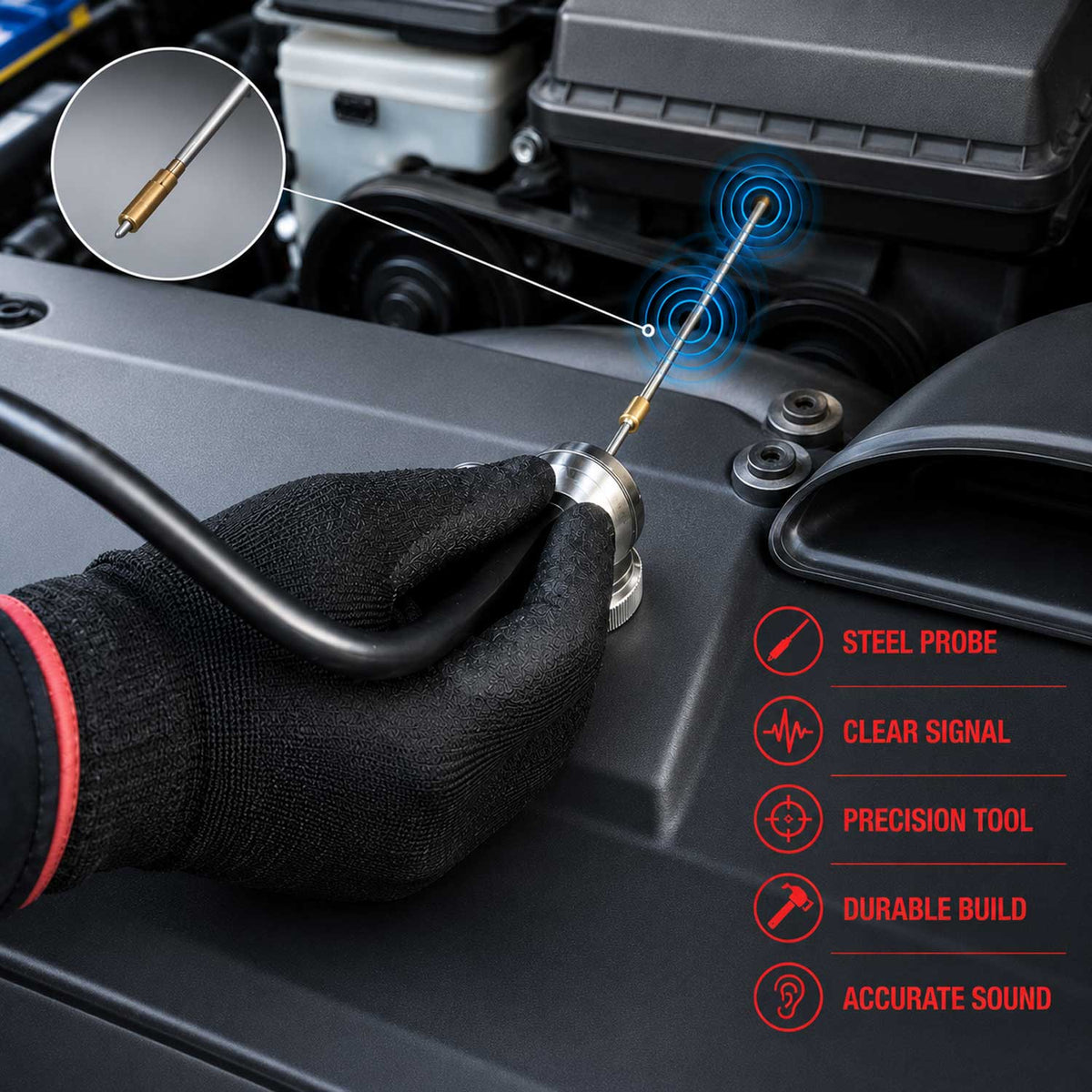 Autó motor blokk sztetoszkóp GEBO TOOLS