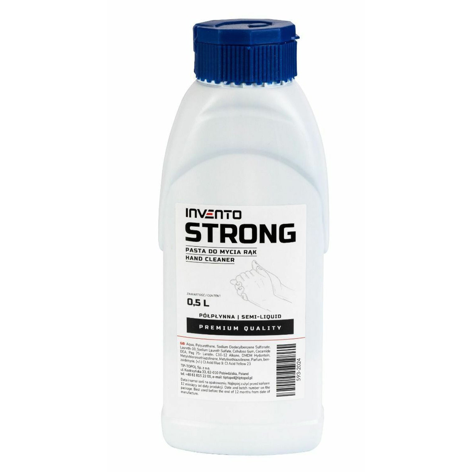 KÉZTISZTÍTÓ GÉL 0,5 L STRONG INVENTO
