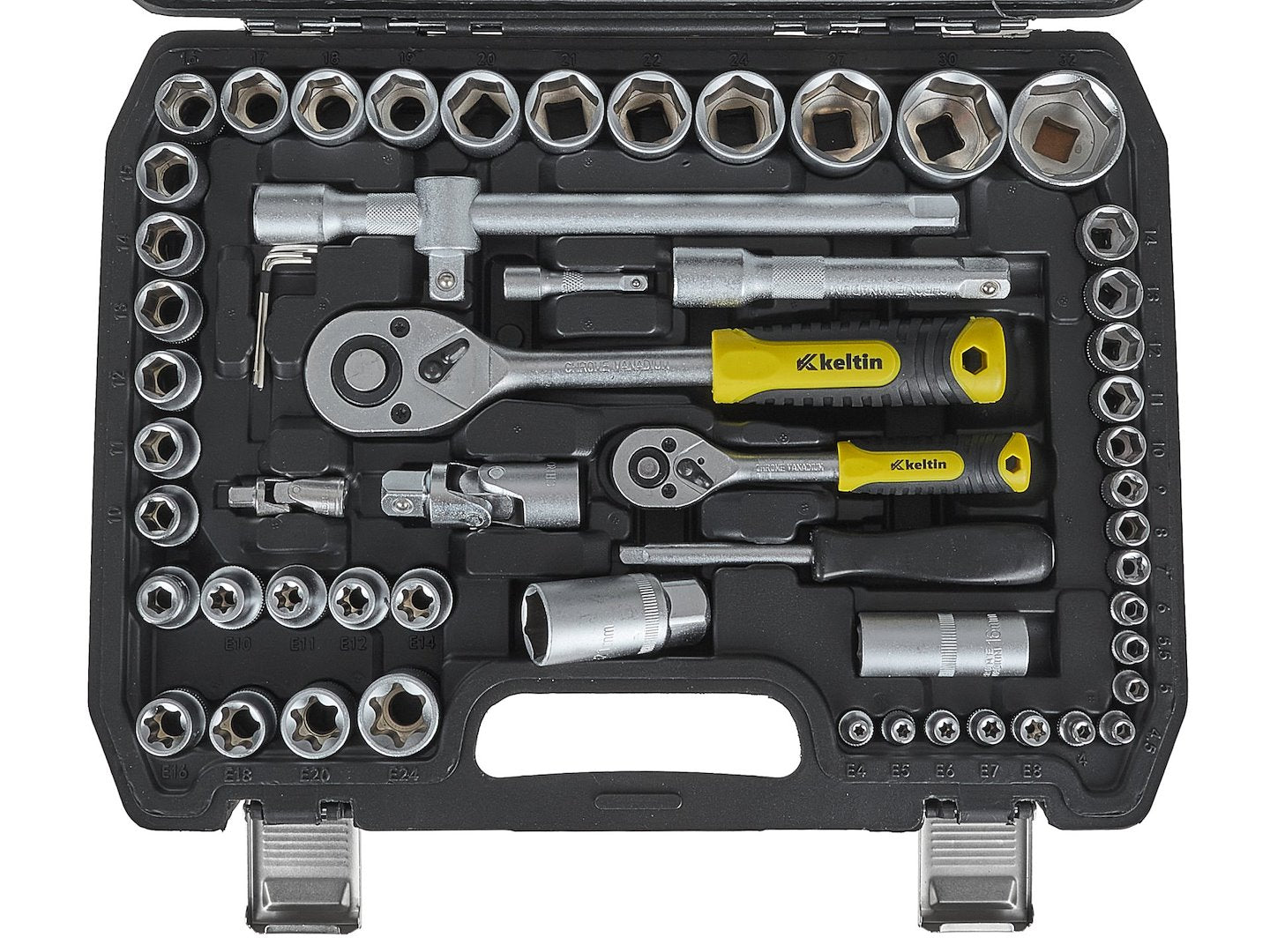 Szerszámkészlet 1/4" 1/2" 108 db KELTIN