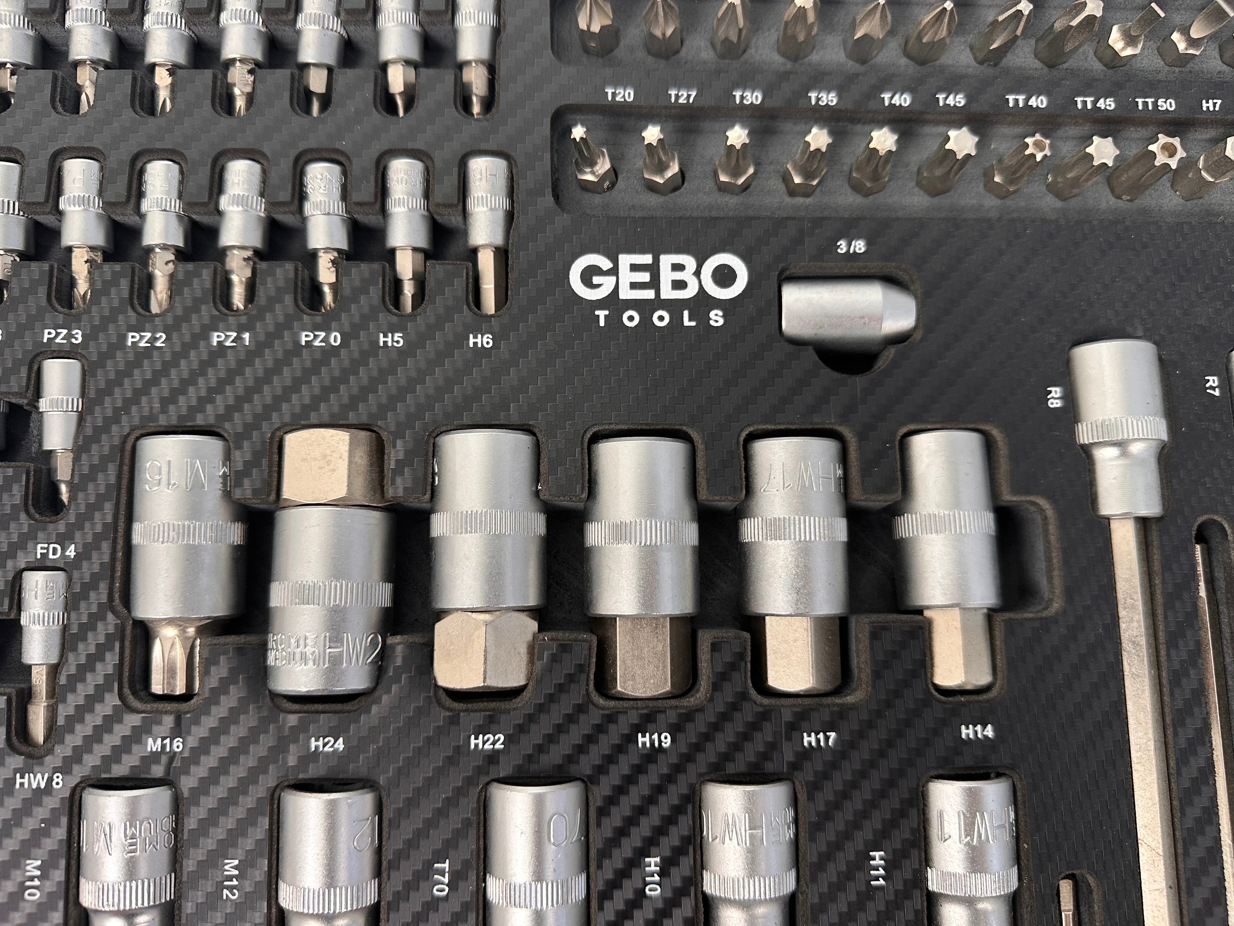 Szerszámos szekrény – szerszámos kocsi bit készlet modul 101 db GEBO TOOLS