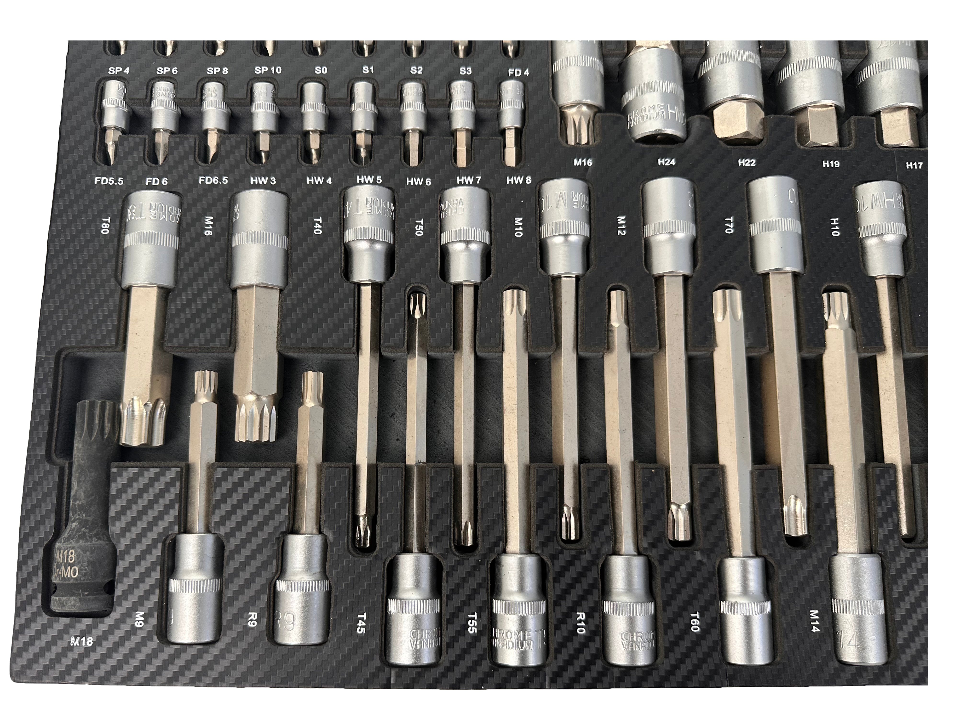 Szerszámos szekrény – szerszámos kocsi bit készlet modul 101 db GEBO TOOLS