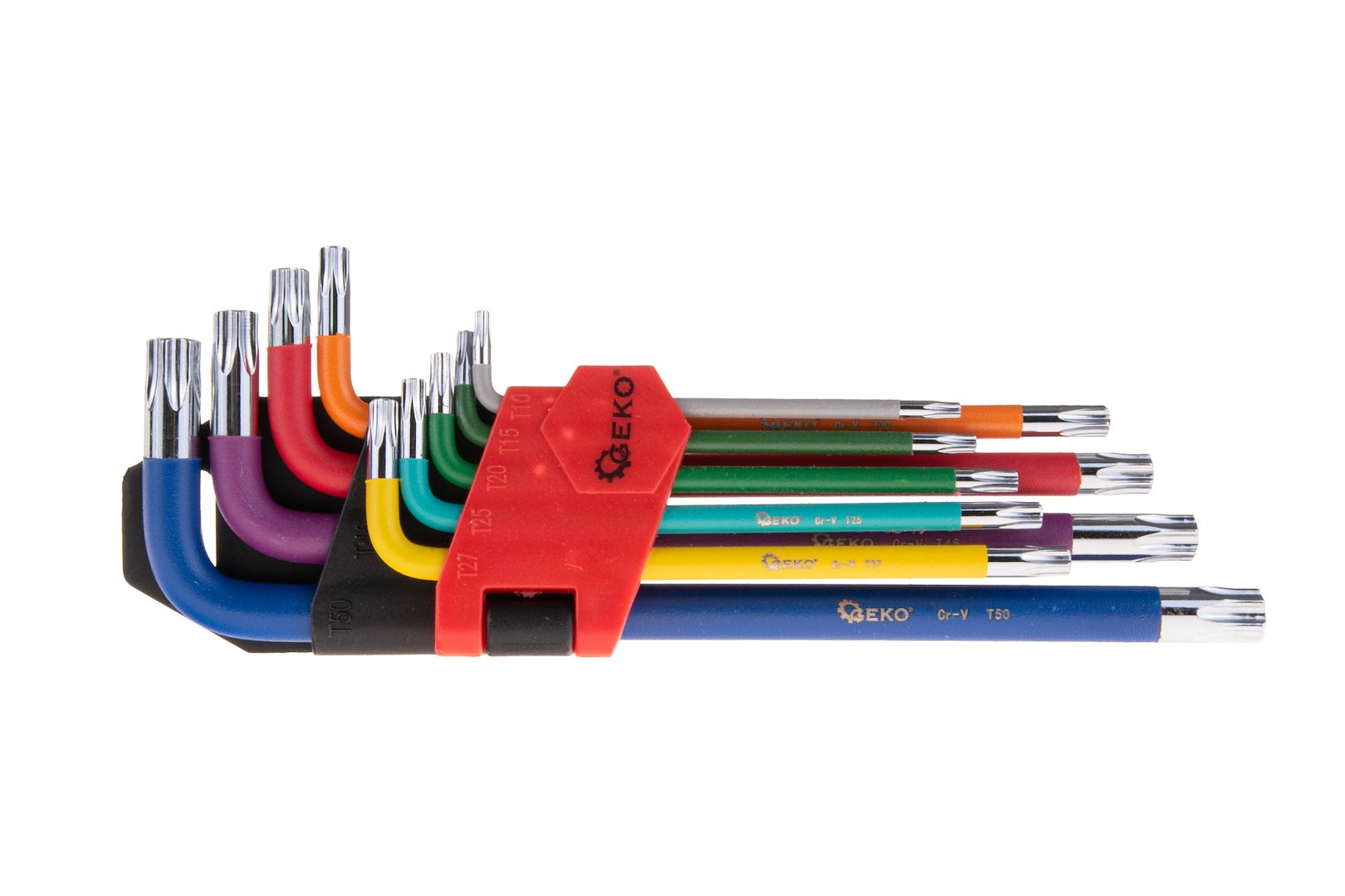 Színes TORX l-kulcs készlet t10–t50 9 db GEKO