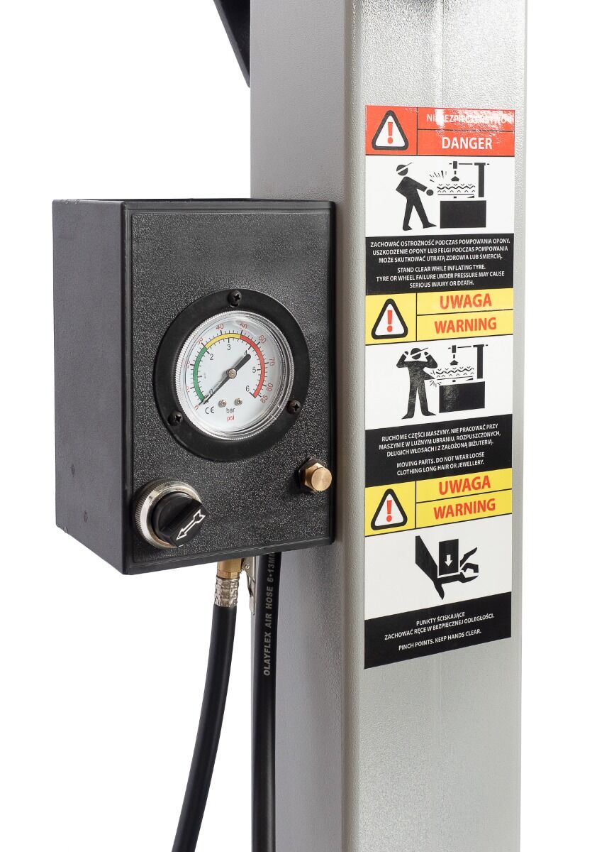 AUTOMATA GUMISZERELŐ – KERÉKSZERELŐ GÉP BEÉPÍTETT RUNFLAT SEGÉDKARRAL 24” 380 V INVENTO