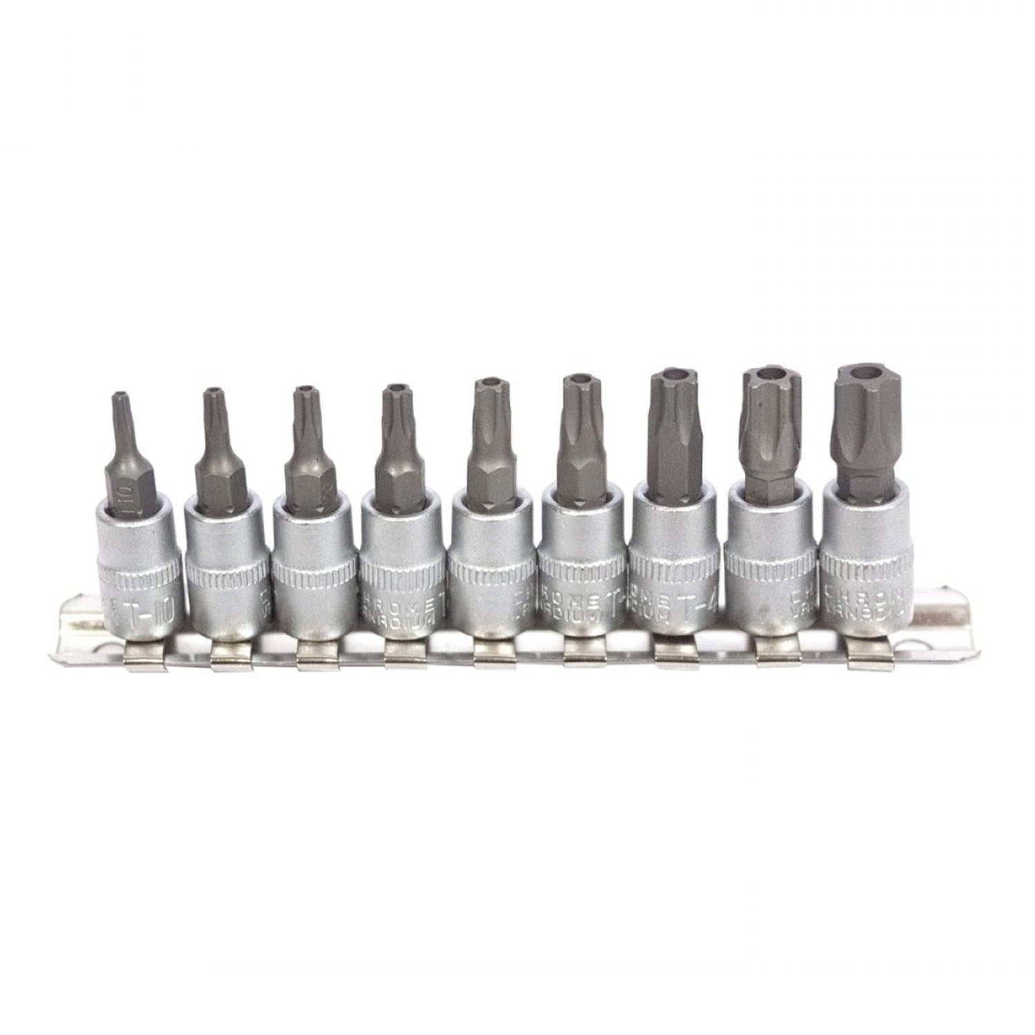 Torx készlet 1/4" 9 db 5 pontos t10-t50 KROFTOOLS