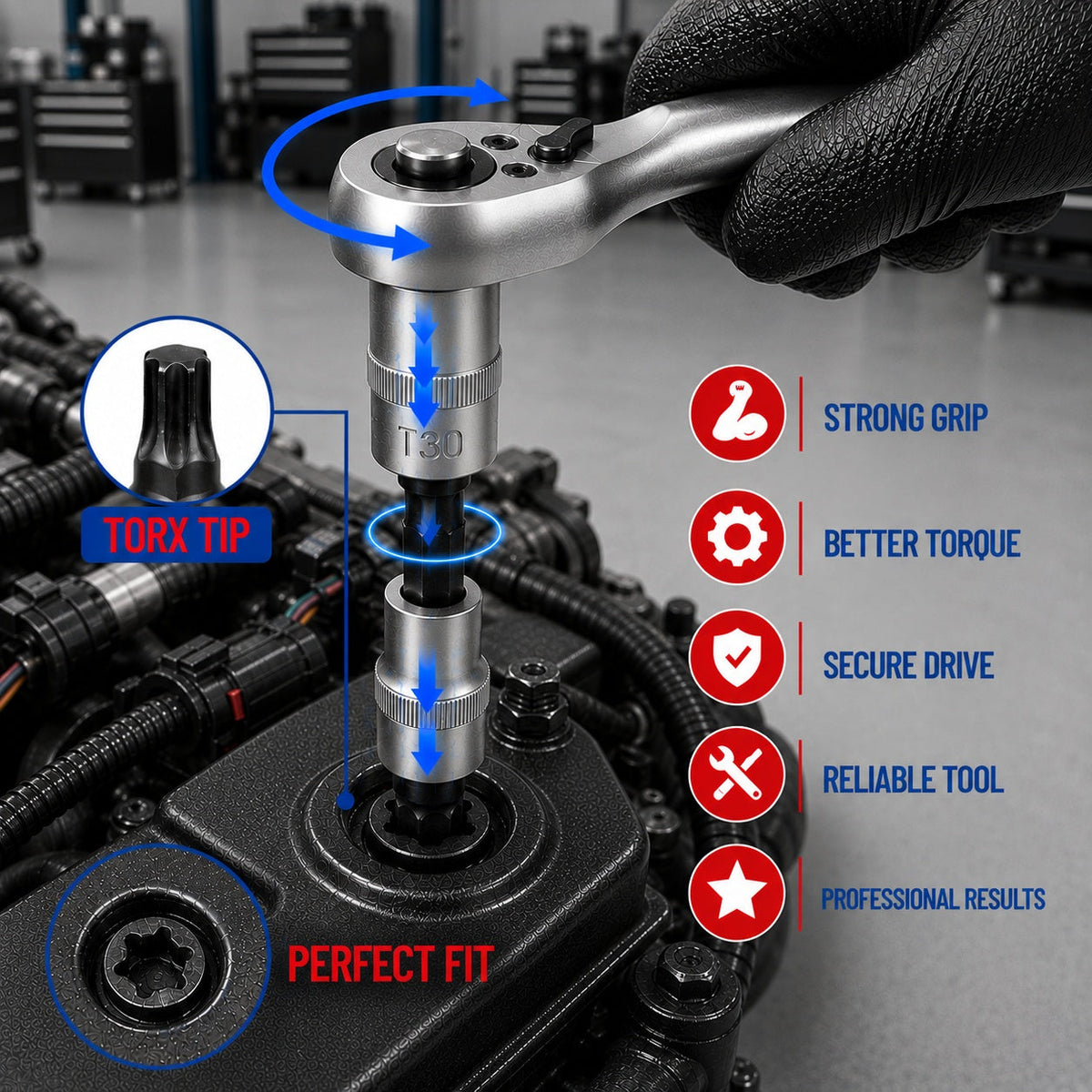 Imbusz bit készlet t5 - t22 GEBO TOOLS