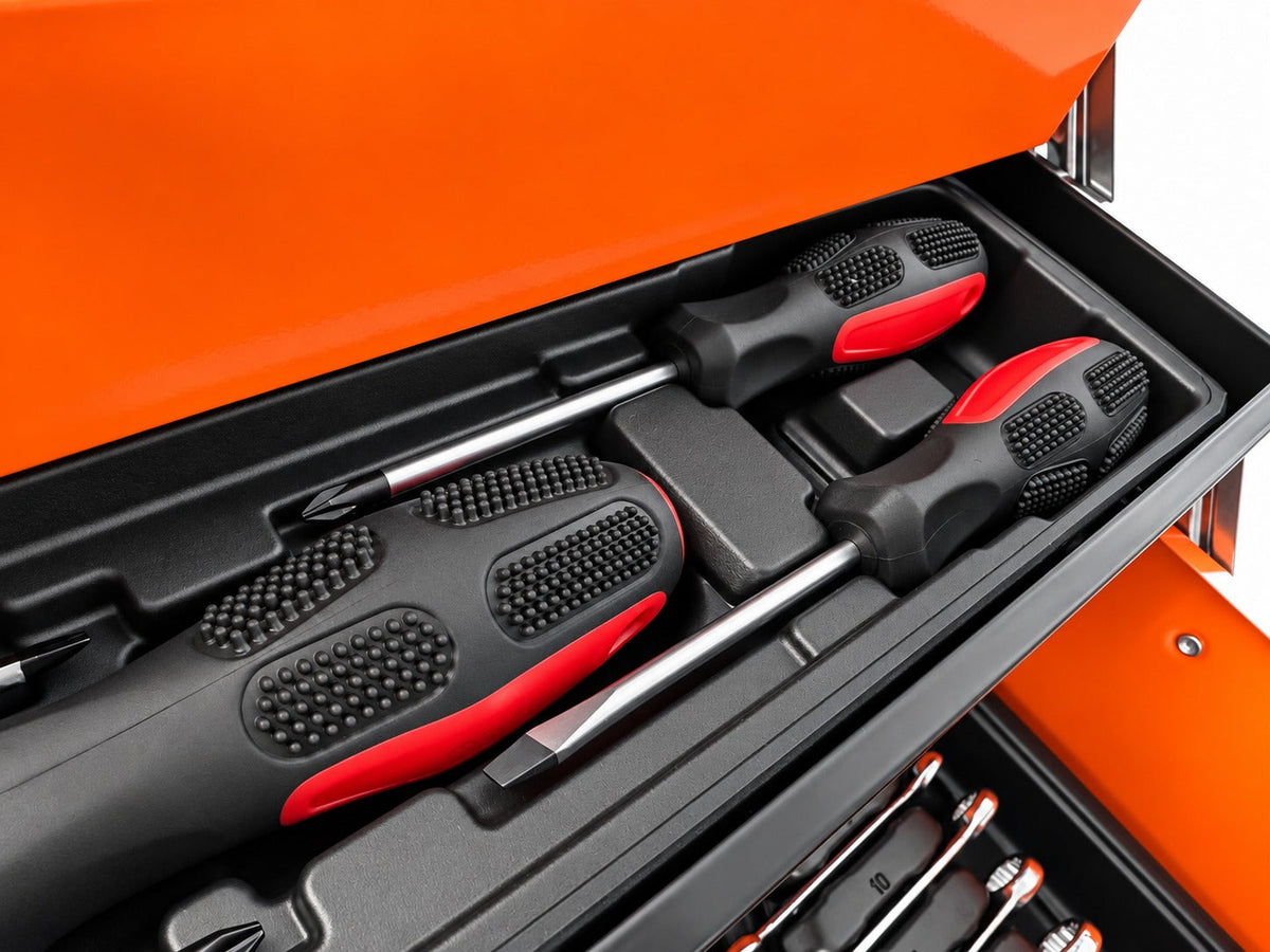 Fém felszerelt szerszámos láda 85 db GEBO TOOLS
