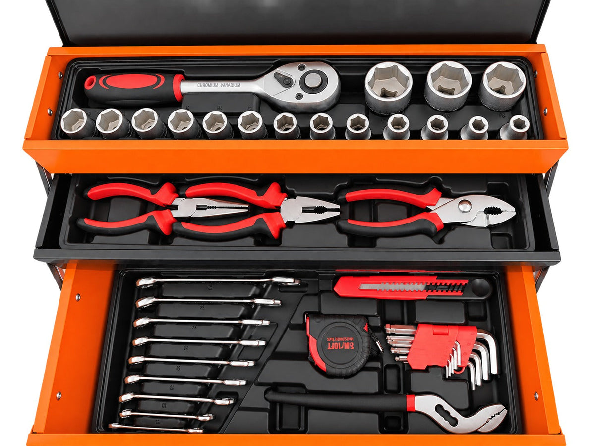 Fém felszerelt szerszámos láda 85 db GEBO TOOLS