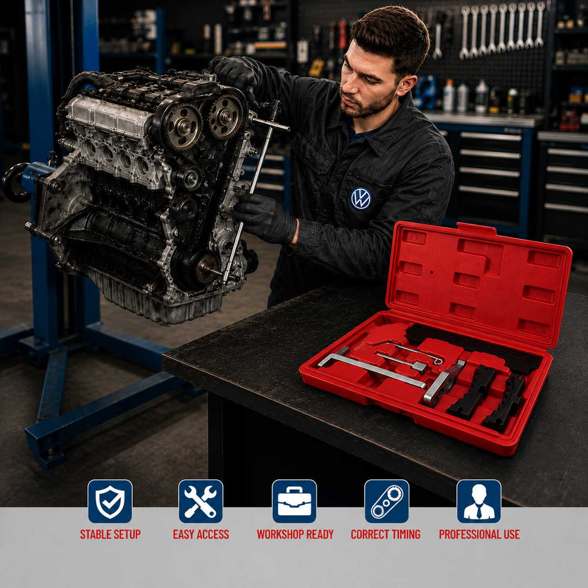 Vezérlésrögzítő készlet 1.6 1.8 16V GEBO TOOLS