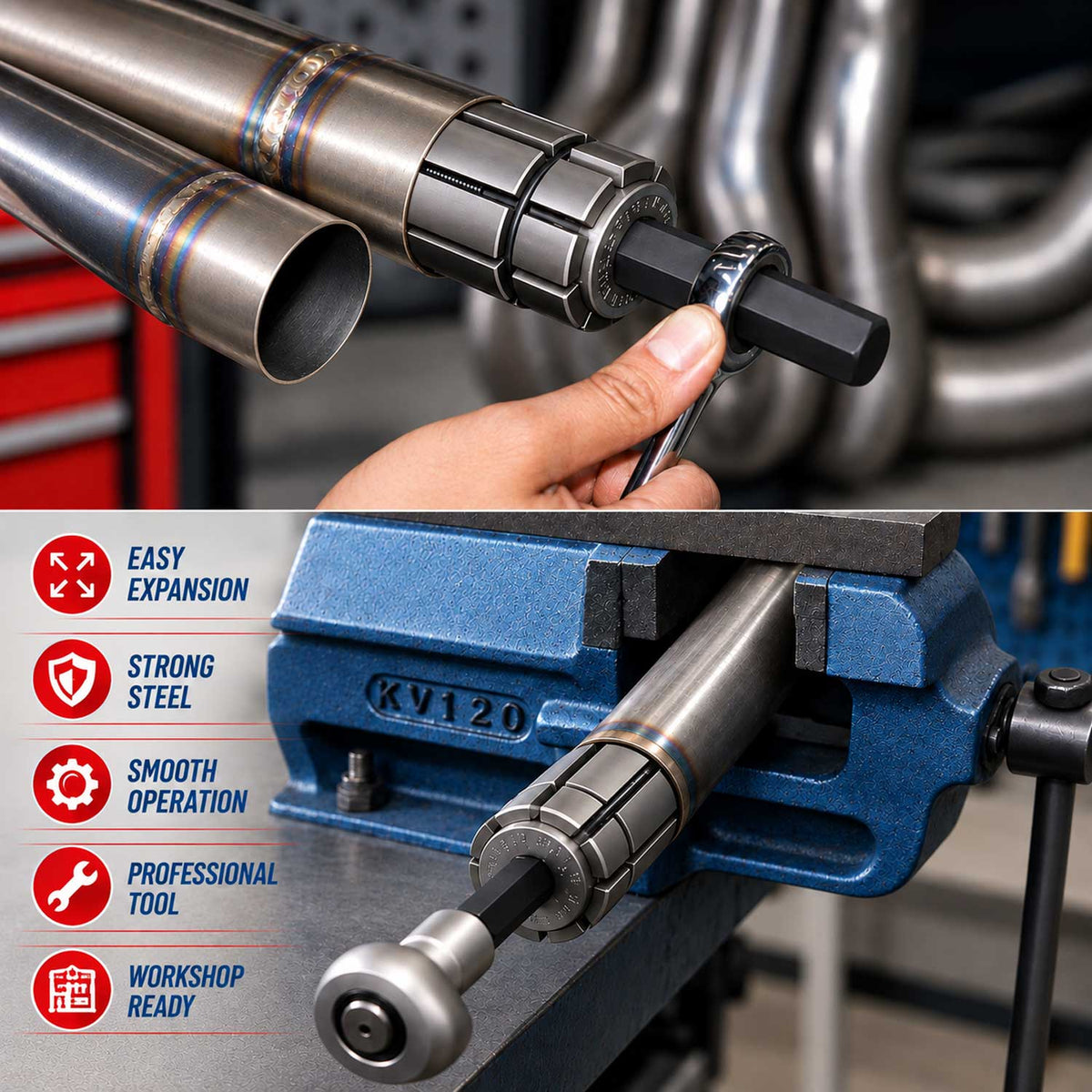 Kipufogócső kiszélesítő készlet GEBO TOOLS