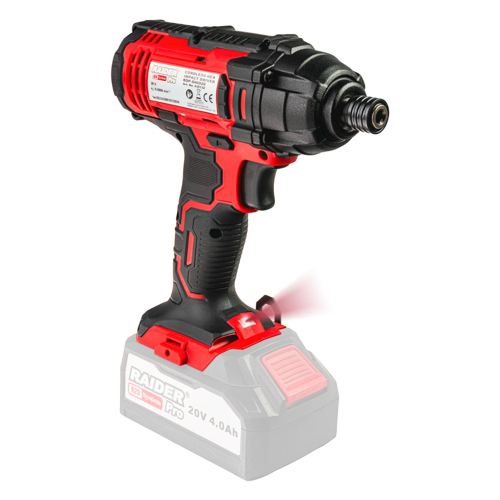 Ütvefúró és csavarozó 1/4" hex 180 NM 20V RAIDER