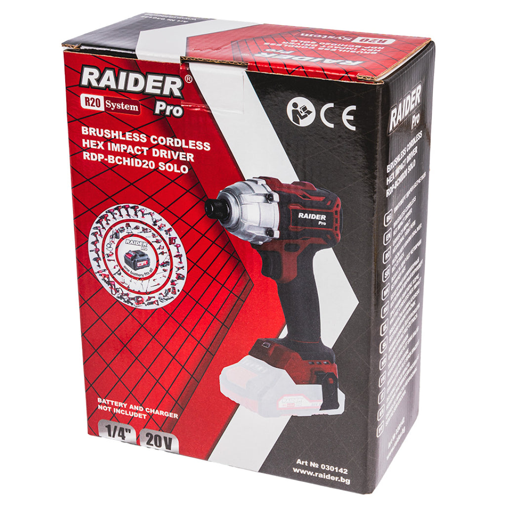 Ütvefúró és csavarozó 1/4" hex 180 NM RAIDER