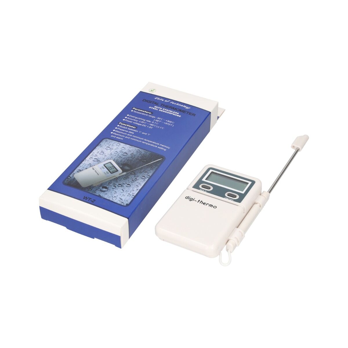 DIGITÁLIS HŐMÉRŐ 1M-ES SZONDÁVAL LÉGKONDICIONÁLÓ RENDSZEREKHEZ -50 +300 ⁰C