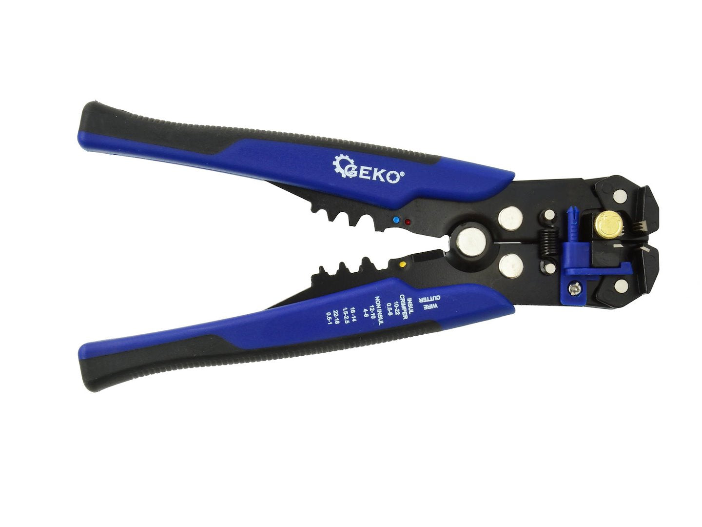 Vezeték csupaszító, krimpelő fogó elektromos kábelekhez 0.2-6 mm² GEKO